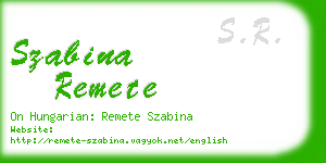 szabina remete business card